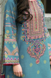 Sapphire - Winter 3PC Dhanak Embroidered Suit - kp3315